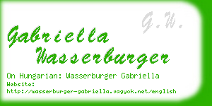 gabriella wasserburger business card